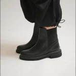 کد 2032 | نیم بوت چرم بدون بند بغل کش