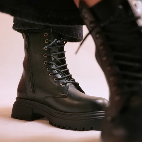 کد 2044 | نیم بوت زنانه پشت چرم - Image 2